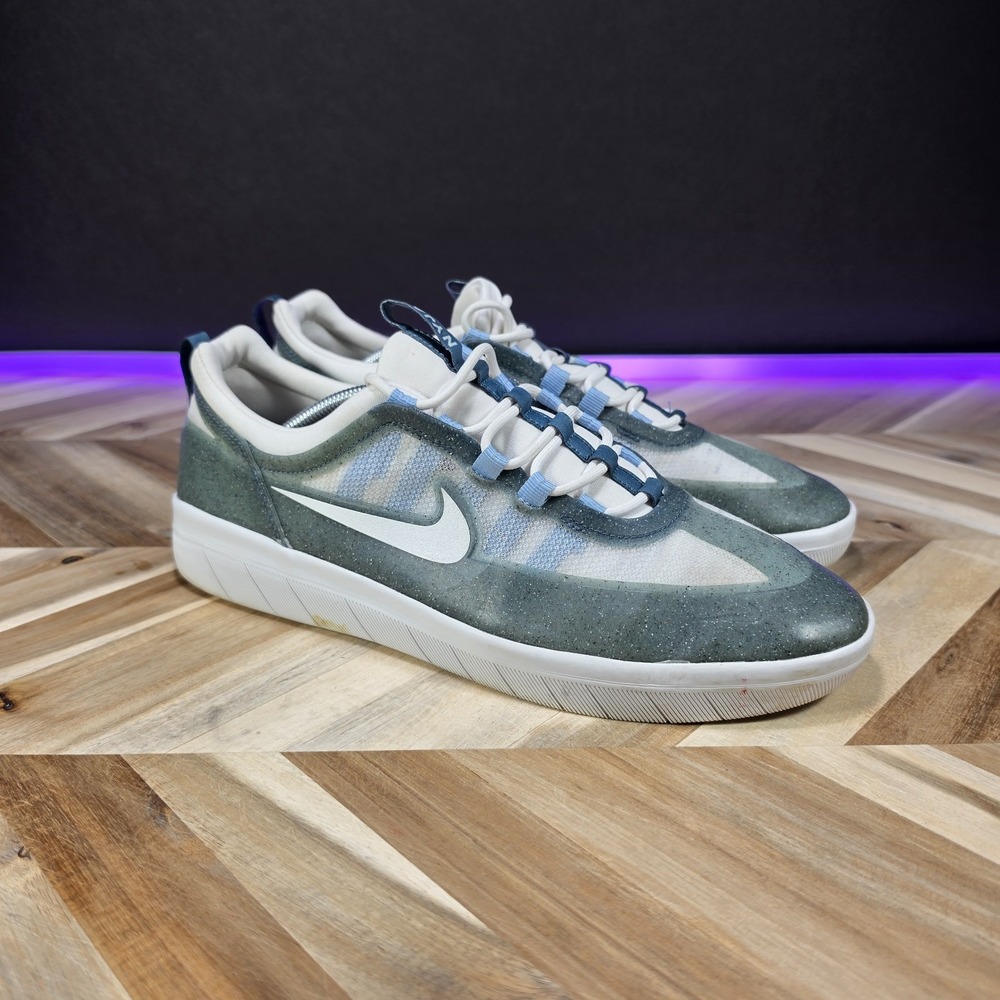 Nike SB Nyjah Free 2 Premium Men's 12 Ash Green Skate Shoes DM7282-001